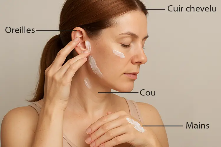 Crème solaire : votre alliée santé et anti-âge - des zones du corps à ne pas oublier