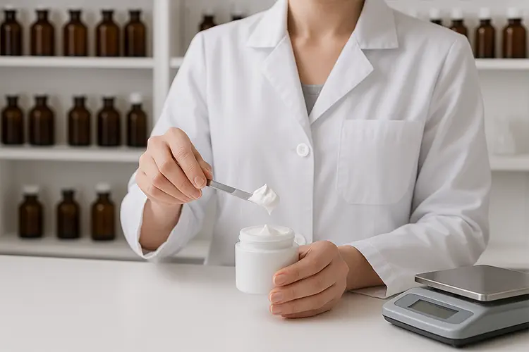 Crèmes anti-taches : soin efficace et conseils pro - un laboratoire pharmaceutique ou d’une crème personnalisée préparée en officine